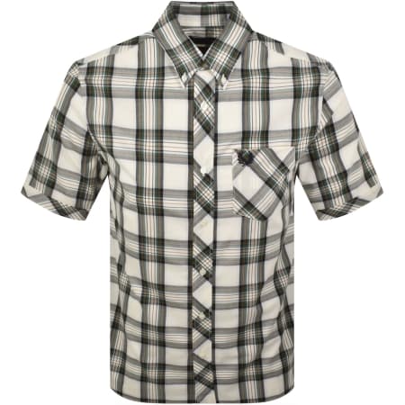 Fred Perry Tartan Short Sleeve Shirt Ecru | Mainline Menswear us